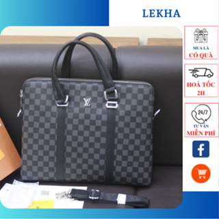 Cặp xách công sở cặp da lv đựng laptop nam nữ nhiều ngăn tiện dụng sang trọng lịch lãm