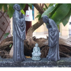 Khuôn tượng Tăng nhân bái phật, khuôn đúc tượng, trang trí tiểu cảnh