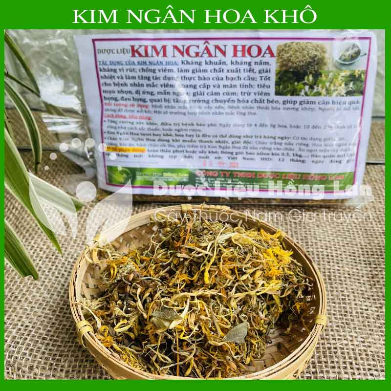 KIM NGÂN HOA khô đóng gói 500gram - congtyduoclieuhonglan