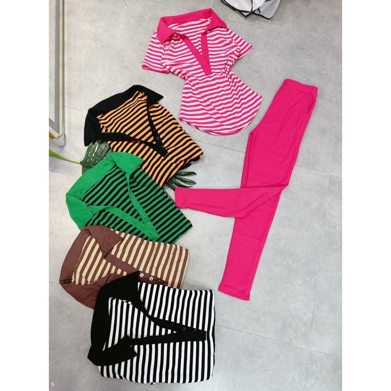 SET BỘ DÀI THUN GÂN CỔ SƠ MI SIÊU HOT