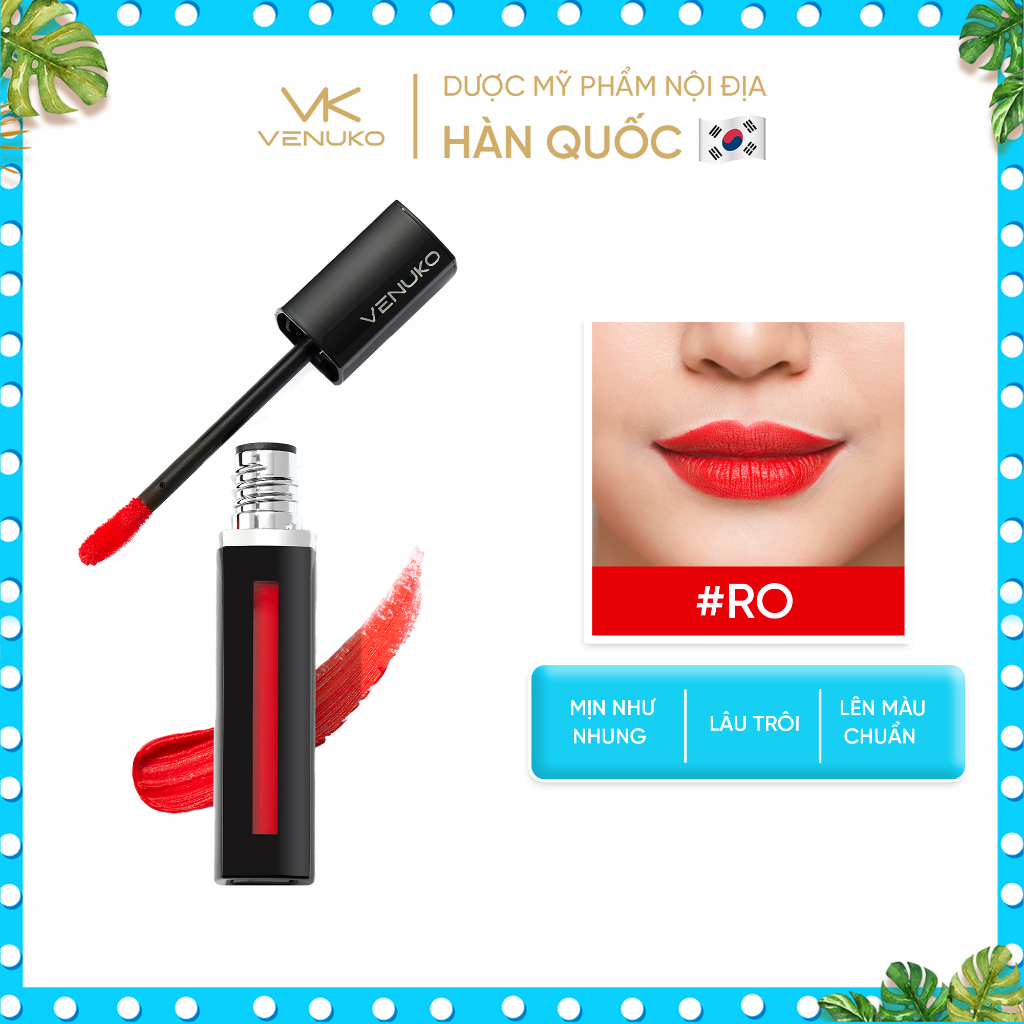 Son Venuko Tint 5ml màu Đỏ Cam - RO