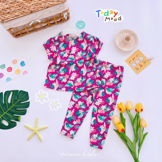 Bộ BG tay cộc quần dài màu sắc siêu đáng yêu, set bộ bé gái