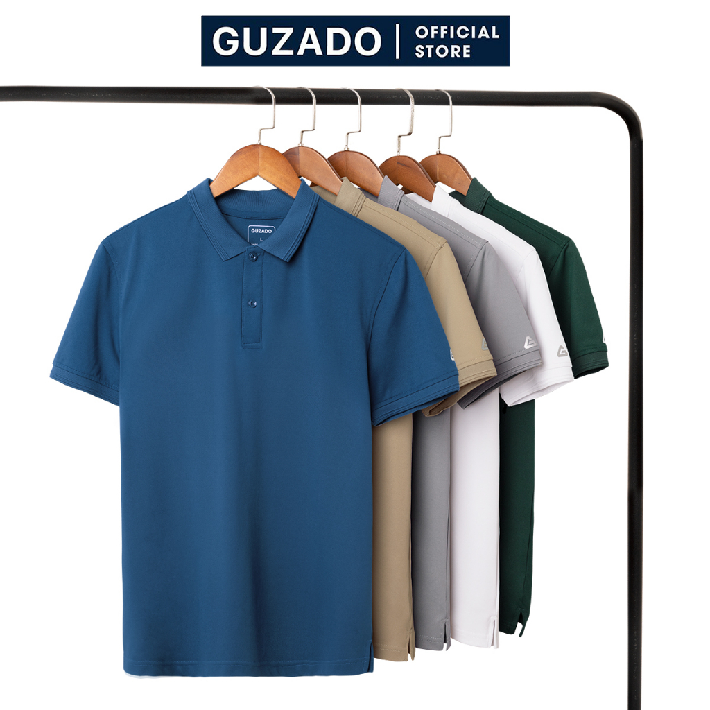 Áo Polo Nam Cổ Bẻ Guzado Chất Liệu Coolmax Thấm Hút Tốt, Phong Cách Trẻ Trung, Chuẩn Form, nhiều màu GPLA028