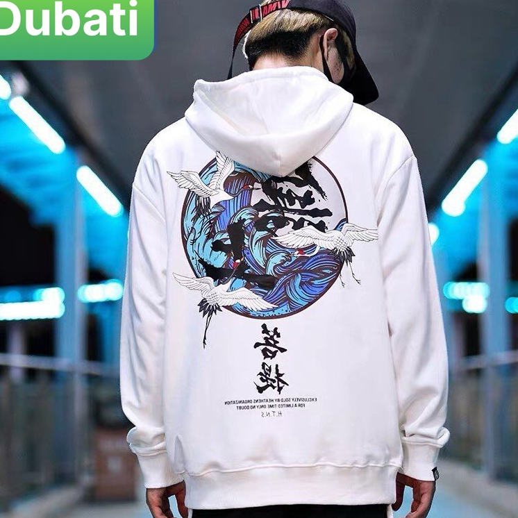 ÁO KHOÁC HOODIE NAM NỮ UNISEX CHẤT NỈ DÀY PHOM FROM RỘNG CON HẠC UNISEX PHONG CÁCH SIÊU SANG CHẢNH- DUBATI FASHION