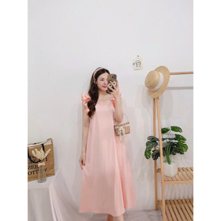 ĐẦM MAXI HỌA TIẾT ĐƠN GIẢN- Hình shop chụp thật