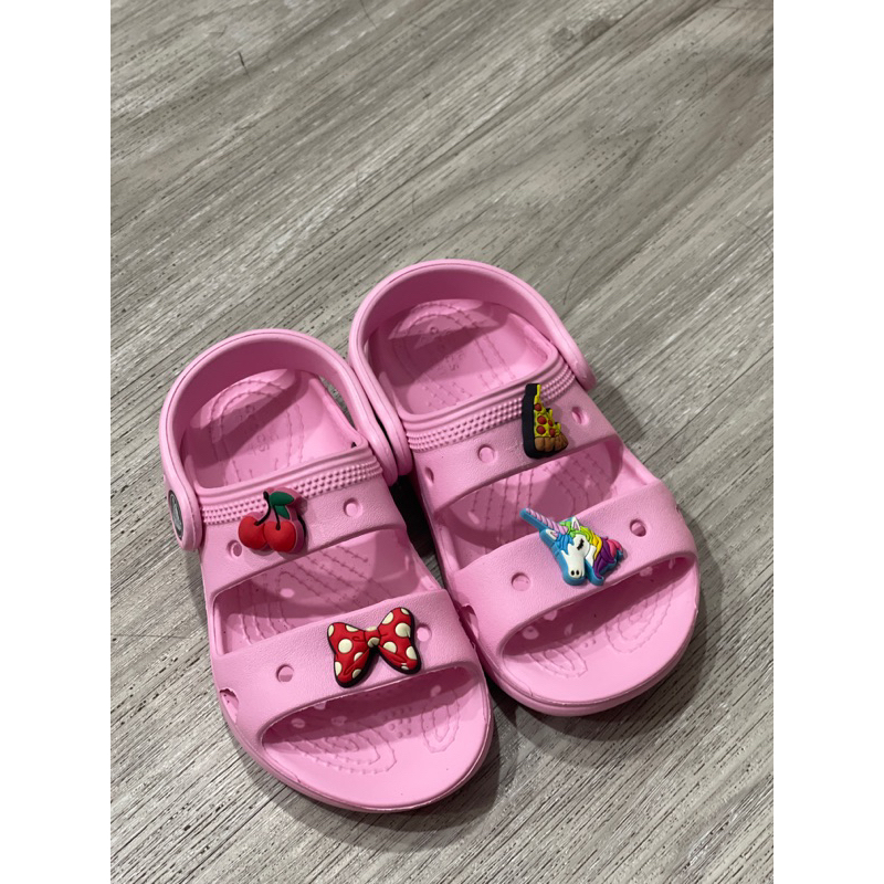 Dép Crocs quai chi bé size c4-5-6-7-8-9-10