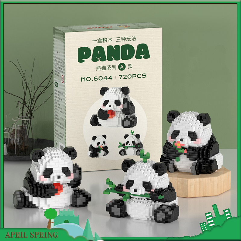 💞COD!!💞 Panda Model mini lắp ráp đồ chơi cho quà tặng cho trẻ em trai và trẻ em gái