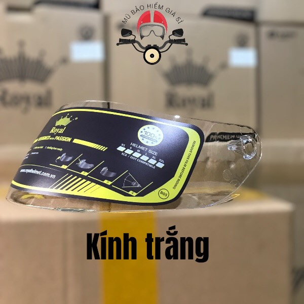 Kính Mũ Bảo Hiểm Fullface Royal M266, M179, M168, M137, M138... Các Dòng Mũ Royal Fullface