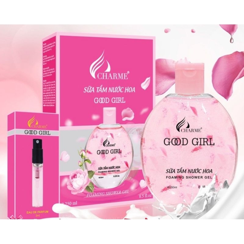 Sữa tắm Good Girl giữ mùi lâu tặng kèm nước hoa mini 3ml - CHÍNH HÃNG