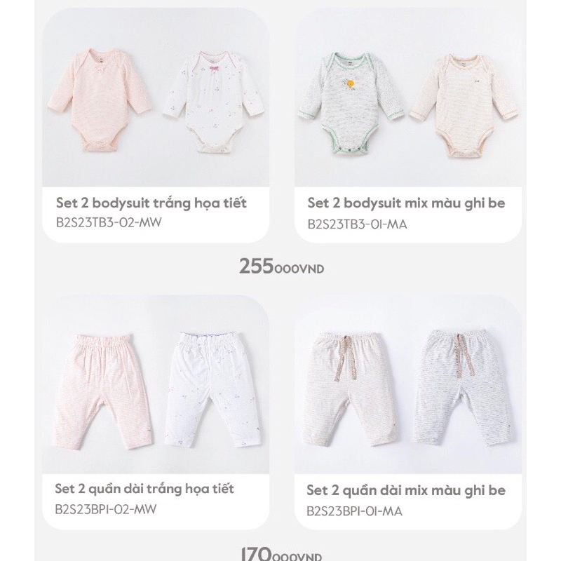 Quần các màu cho bé size 0-18m