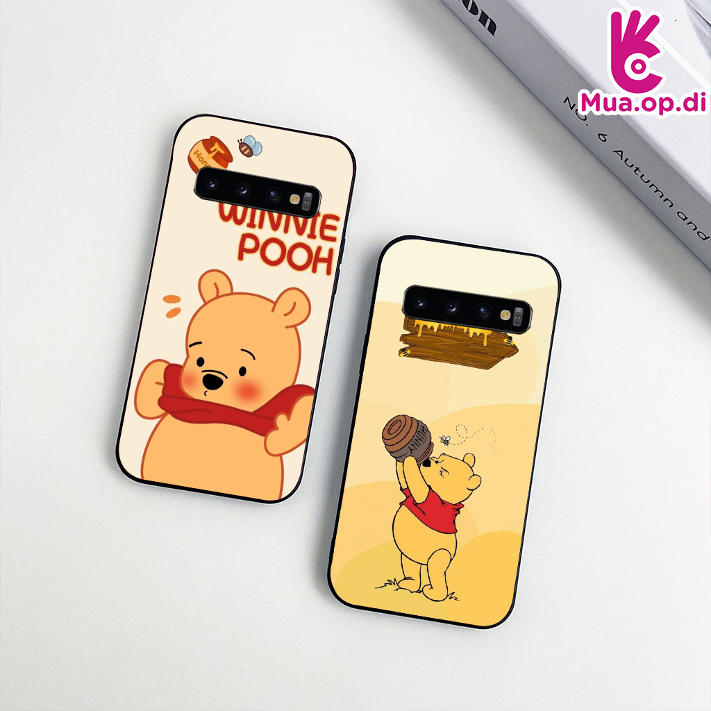 Ốp Silicon in Gấu Pooh Sam Sung S10 , S10+ , S10 5G Không phai màu