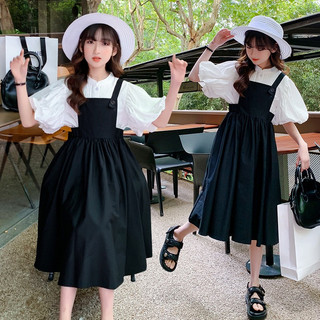 Bộ đồ bé gái size đại beeshop set yếm vát áo sơ mi tay bồng cho bé h24029