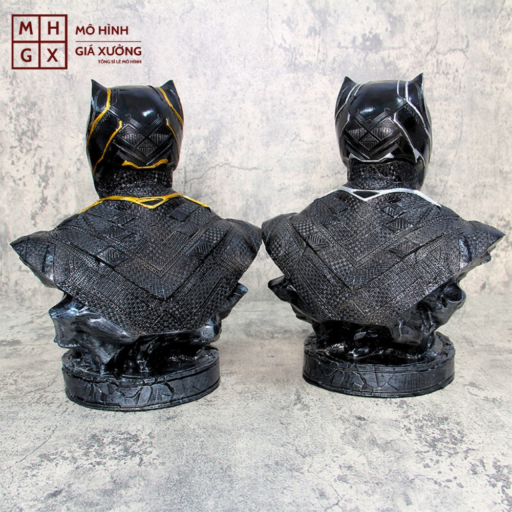 Mô Hình Avenger Tượng bán thân Black Panther trắng vàng ( Báo Đen ) cao 36 cm nặng 2.8 Kg - Figure Avenger - Hộp carton