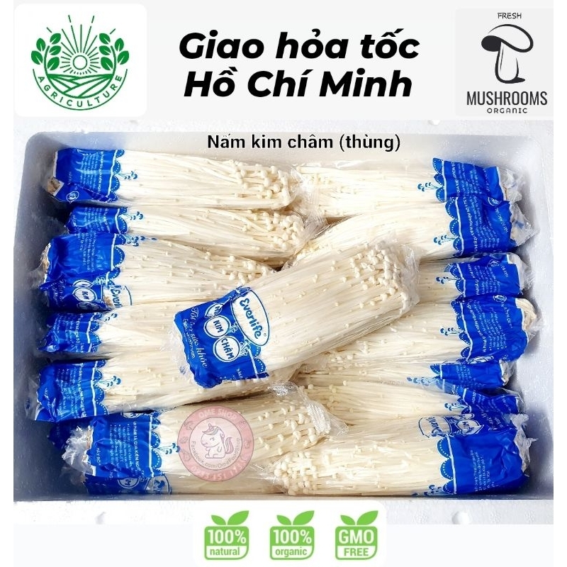 NẤM KIM CHÂM / Enoki Mushrooms (nhãn Everlife) _ Thùng 35 ~ 40 gói - giao hỏa tốc Hồ Chí Minh