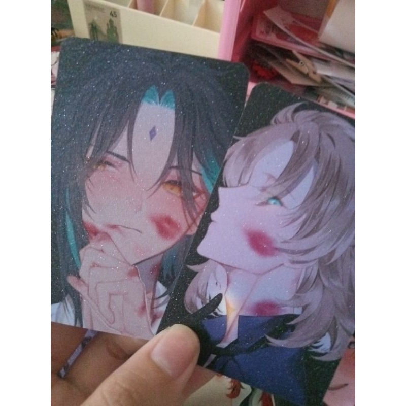 Card bo góc trai alime genshin impact đấm mỏ nhau cực kì quyến gũ