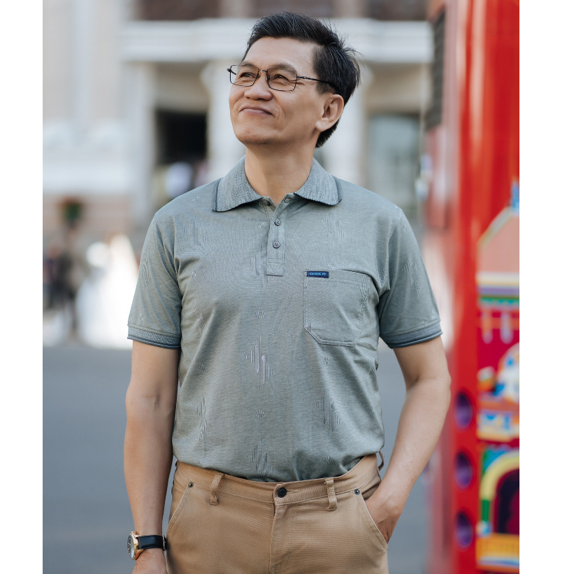 Áo thun thêu nhiều màu basic MELAN trung niên cho người lớn tuổi không xù lông vải cotton co giãn dày dặn | BigBuy360 - bigbuy360.vn