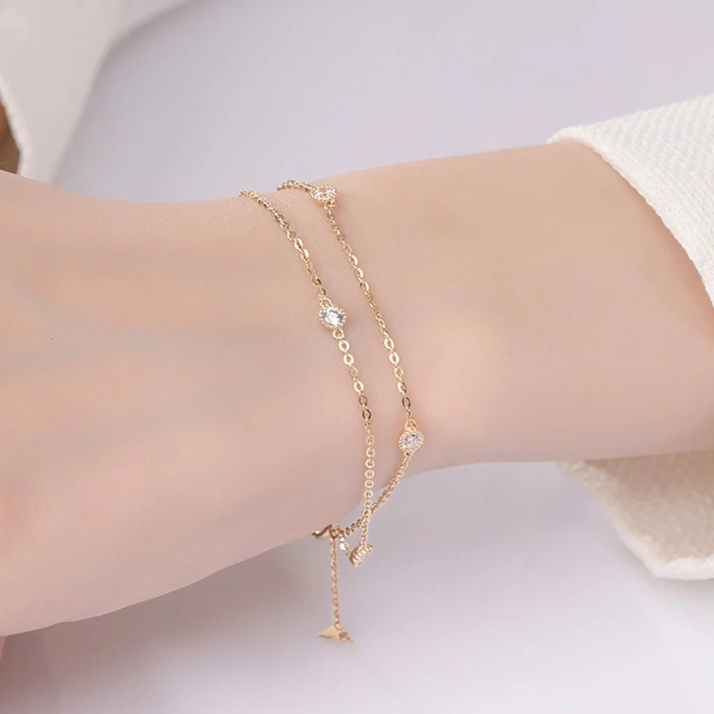 Lắc tay vàng 14k LLF182 Huy Thanh Jewelry