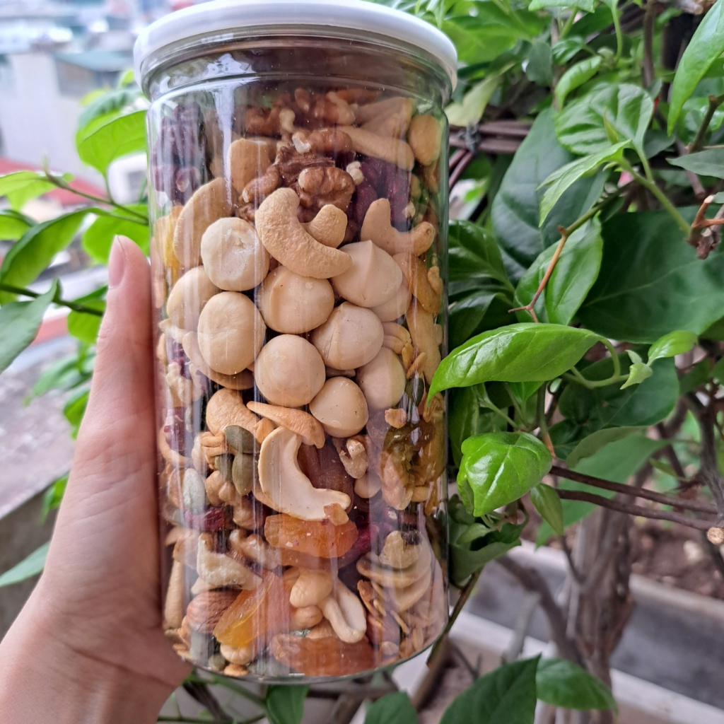 Granola siêu hạt ăn kiêng ngũ cốc (KL 500 Gr) giảm cân dinh dưỡng eat clean không đường thêm hạt Macca từ Nông Sản ANNUT