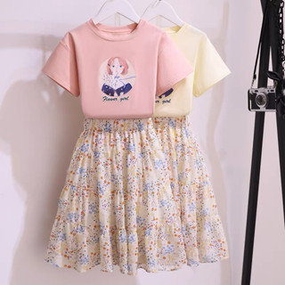 Bộ đồ bé gái size đại BEESHOP set chân váy voan kèm áo phông cho bé H24021