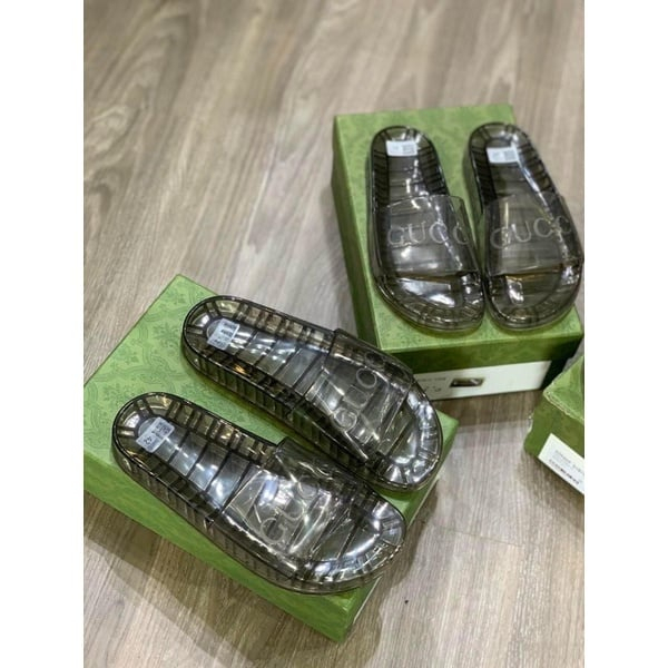 Dép Nam Gucci nam, trong suốt ( đế cao su đúc bền đép đi êm chân )mẫu hot 2023 FULL BOX