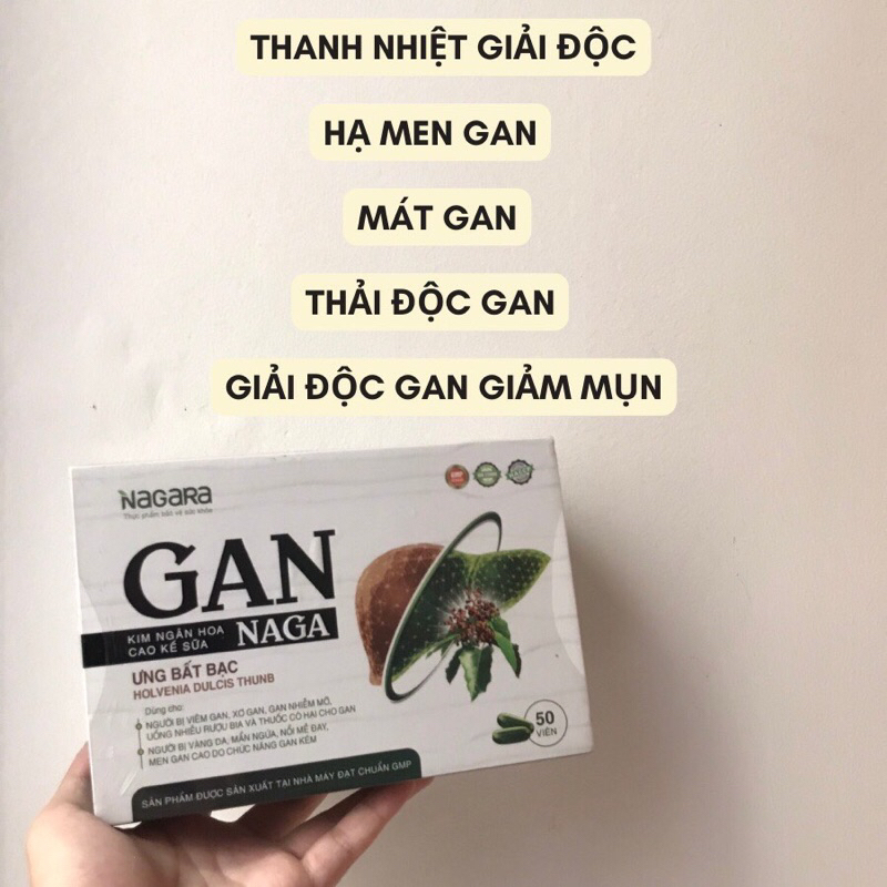 Viên Uống Bổ Gan Naga Mát Gan, Tăng Cường Chức Năng Gan, Giải Độc Gan.