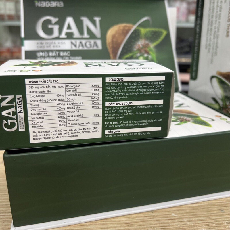 Viên Uống Bổ Gan Naga Mát Gan, Tăng Cường Chức Năng Gan, Giải Độc Gan.