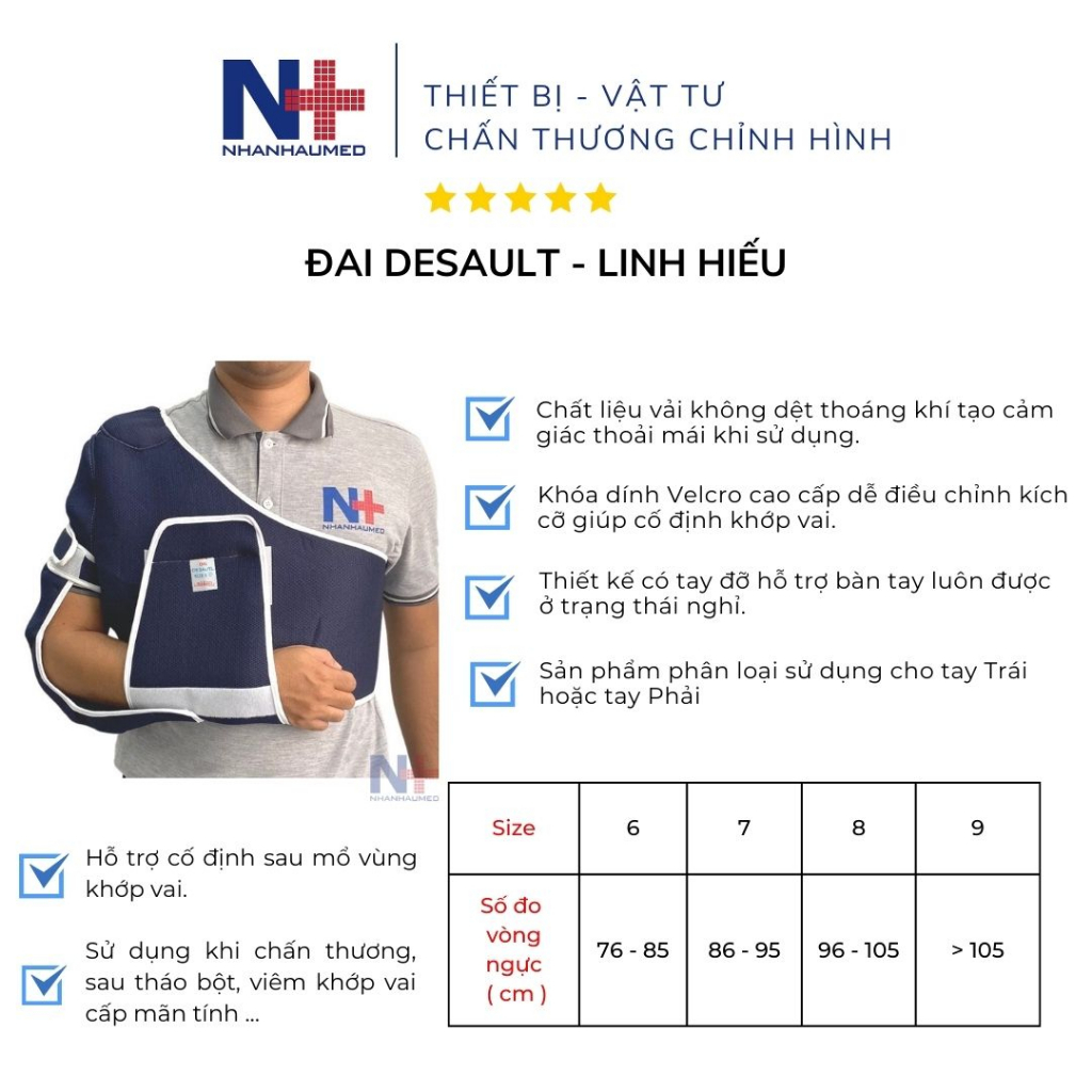 Đai Desaul Linh Hiếu - Đai Khớp Vai Linh Hiếu