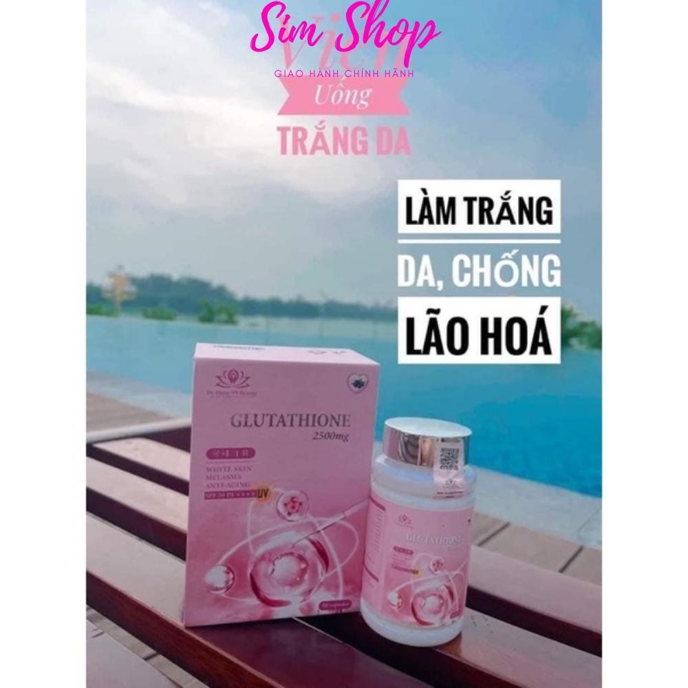 Viên ngậm Glutathione 2500MG trắng da hủy nám tàn nhang cân bằng nội tiết tố, trẻ hóa nâng cơ Simshop102 | BigBuy360 - bigbuy360.vn