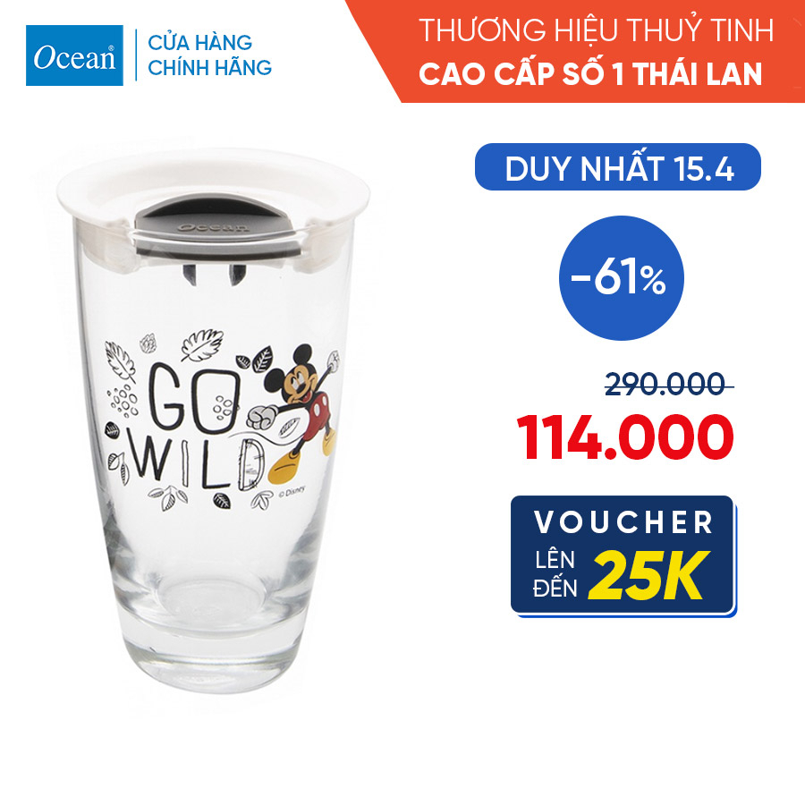 Ly thủy tinh Ocean nắp trượt 465ml