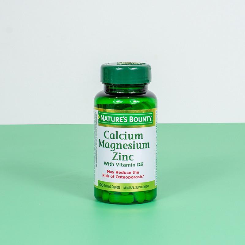 Viên Uống Bổ Sung Canxi Magnesium Zinc With Vitamin D3 Bổ Xương Khớp NATURE'S BOUNTY (100 viên)