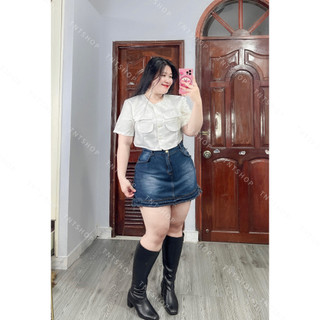 ÁO TAFTA DÁNG SƠ MI [TNT SHOP BIGSIZE 60KG 90KG]