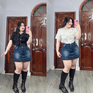 ÁO TAFTA DÁNG SƠ MI [TNT SHOP BIGSIZE 60KG 90KG]