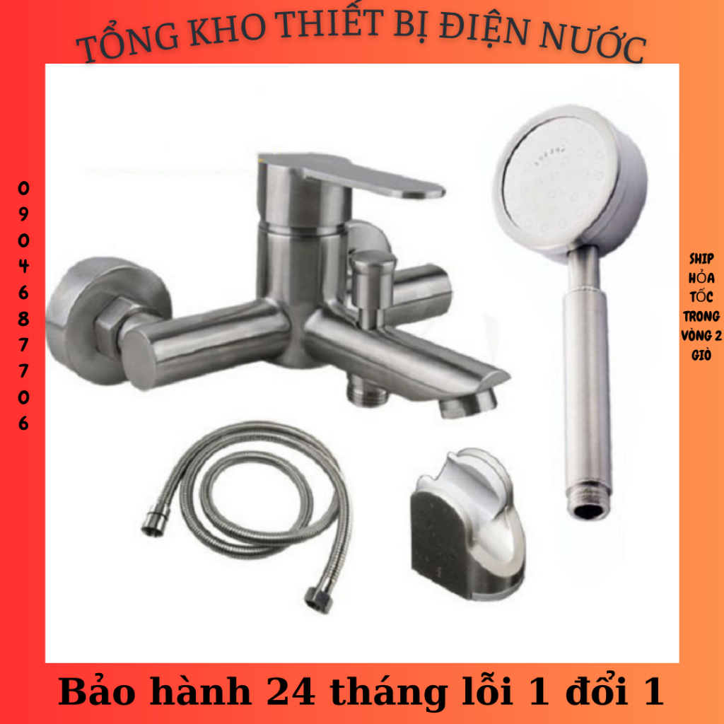 Bộ sen tắm nóng lạnh inox 304 siêu bền, đẹp giá rẻ cho gia đình SNL906 Hàng GIORMANI bảo hành 24 tháng