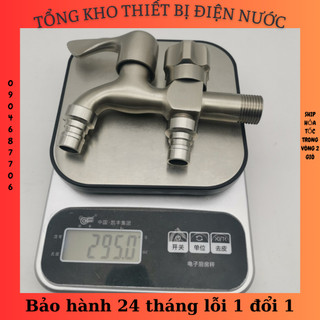 Vòi nước đôi cho máy giặt, Sen tắm lạnh inox cao cấp SL02 - bảo hành 24 tháng