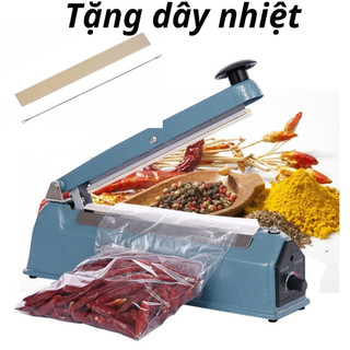 Máy hàn miệng túi  20CM Vỏ Sắt Cực Bền , Máy ép miệng bao bì, Máy hàn túi zip, tặng dây nhiệt]