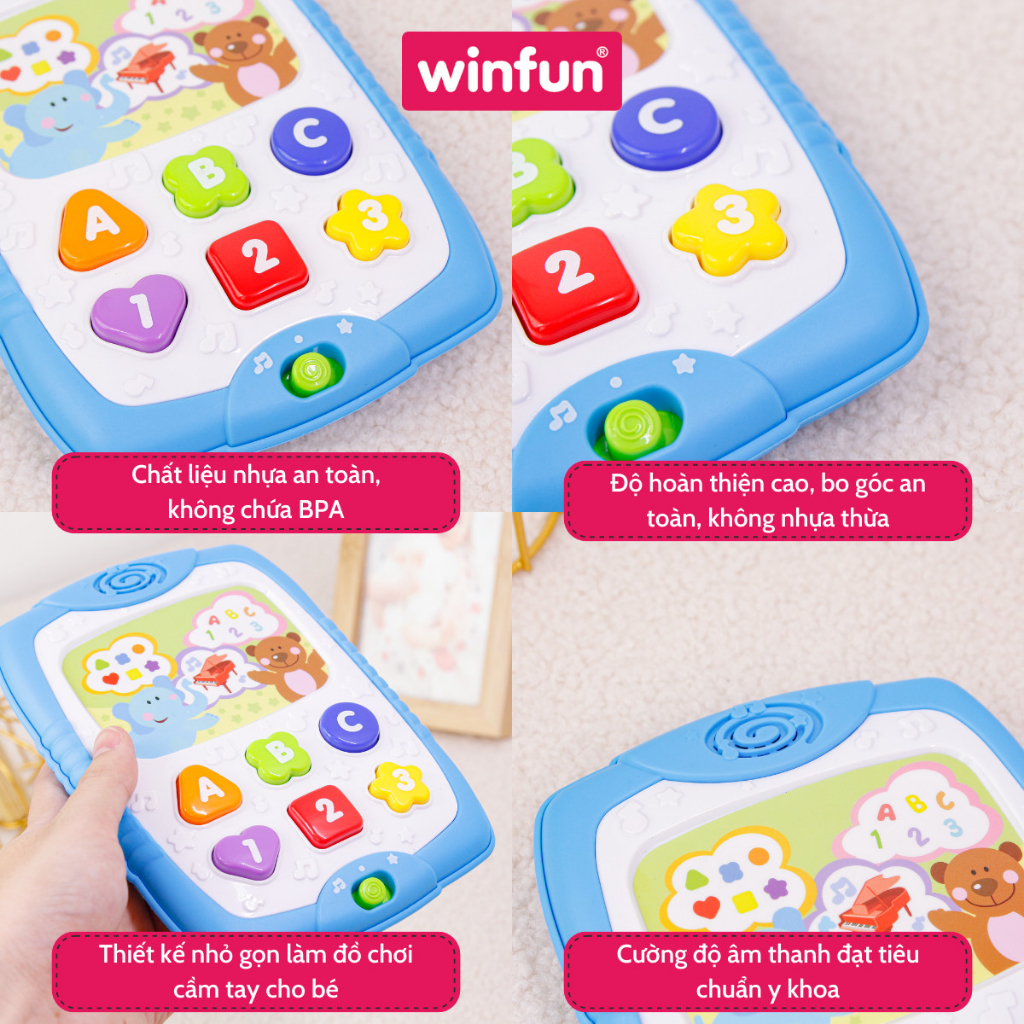 Ipad học chữ cho bé Winfun 0732 - đồ chơi phát triển tư duy cho bé làm quen với số đếm và chữ cái