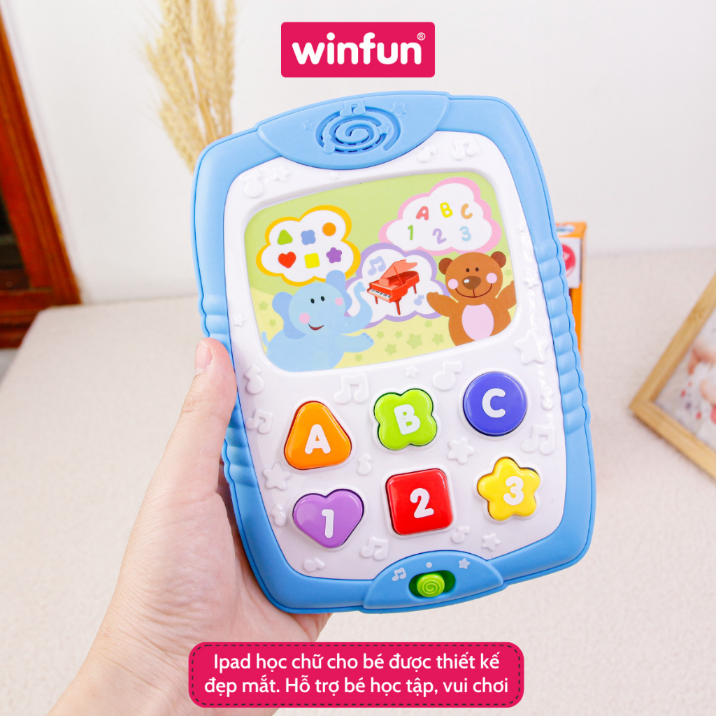 Ipad học chữ cho bé Winfun 0732 - đồ chơi phát triển tư duy cho bé làm quen với số đếm và chữ cái