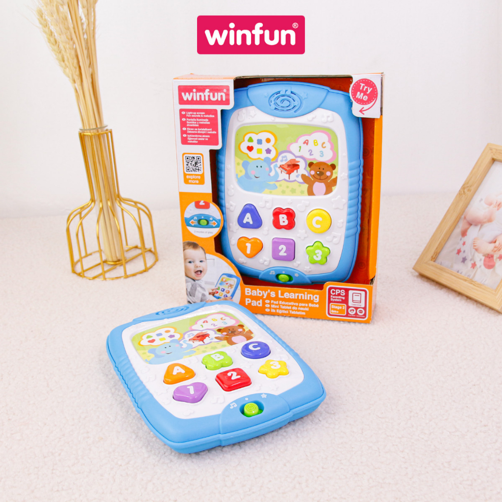 Ipad học chữ cho bé Winfun 0732 - đồ chơi phát triển tư duy cho bé làm quen với số đếm và chữ cái