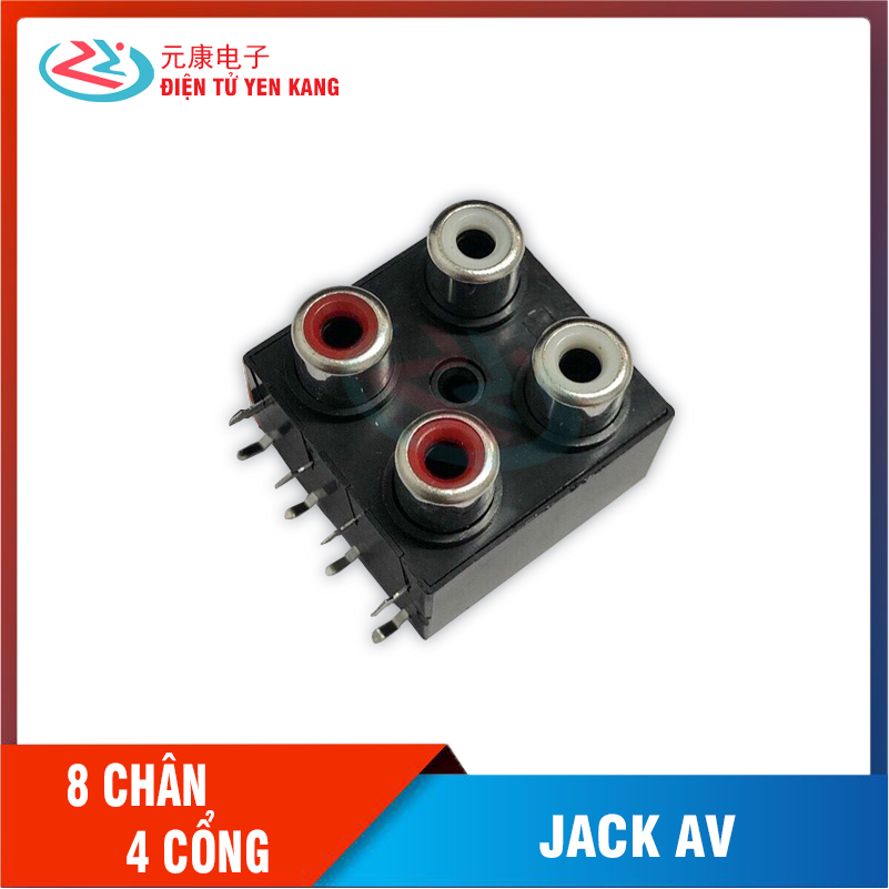 10 JACK AV 8 chân 4 Cổng dùng cho amply, tivi
