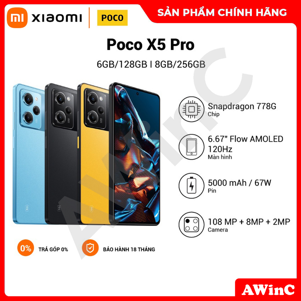 Điện thoại POCO X5 Pro 5G 6+128GB | 8+256GB