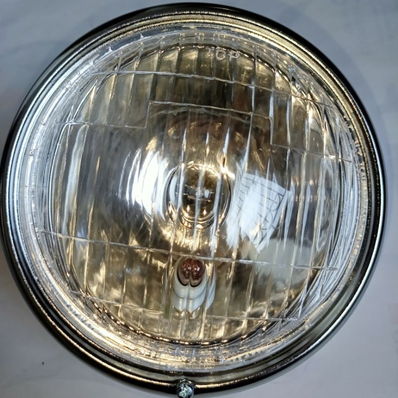 Bộ pha đèn trước xe super cub 80 81 79 đầy đủ đuôi bóng vành đèn sắt. Đèn pha xe cub 81