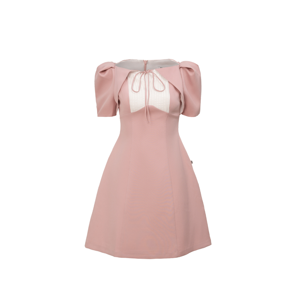 JM Dress Desgin - Đầm cổ ngang ngực xếp ly 1S54.2303PL