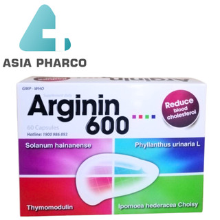 ARGININ 600 HỘP 60 VIÊN-Bổ Gan,giải độc tăng cường chức năng gan, bảo vệ tế bào gan