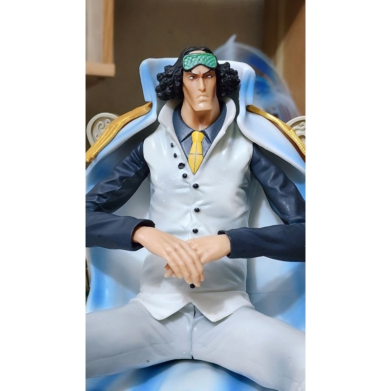 Đô đốc Aokiji chim trĩ xanh ngồi ghế trong trận chiến Marine Ford - Cao 29 cm
