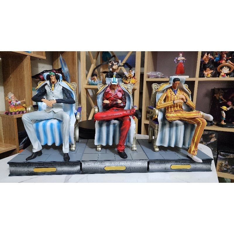 Đô đốc Aokiji chim trĩ xanh ngồi ghế trong trận chiến Marine Ford - Cao 29 cm