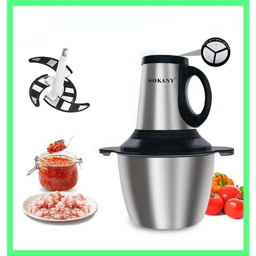 Máy Xay Thịt Đa Năng SOKANY 7011 - Cối Xay 3L. Công Suất 600W