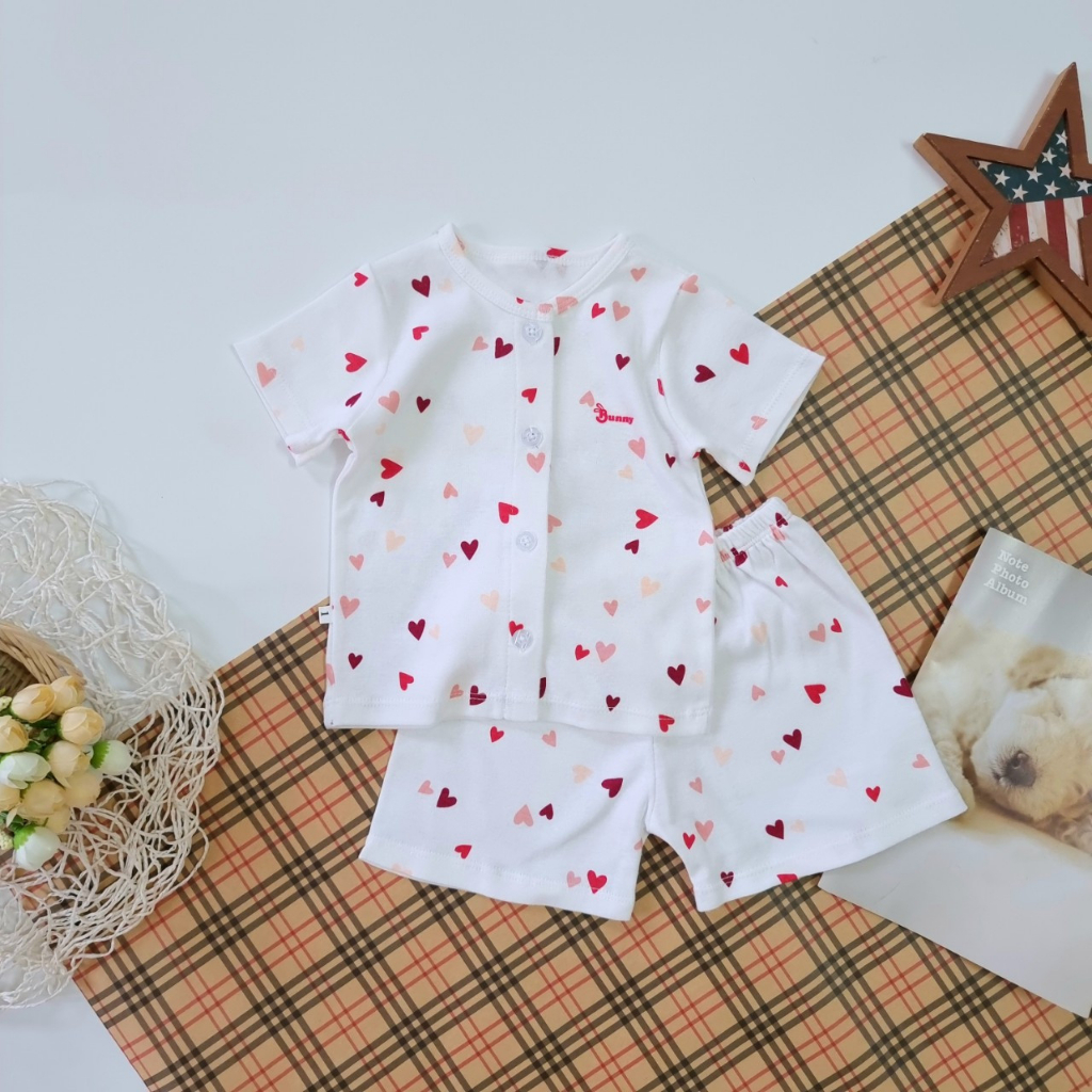 BỘ CỘC TAY CHO BÉ⚡️FREE SHIP⚡️ BỘ BUNNY CỘC TAY COTTON OGANIC CHO BÉ SƠ SINH ĐẾN 12KG