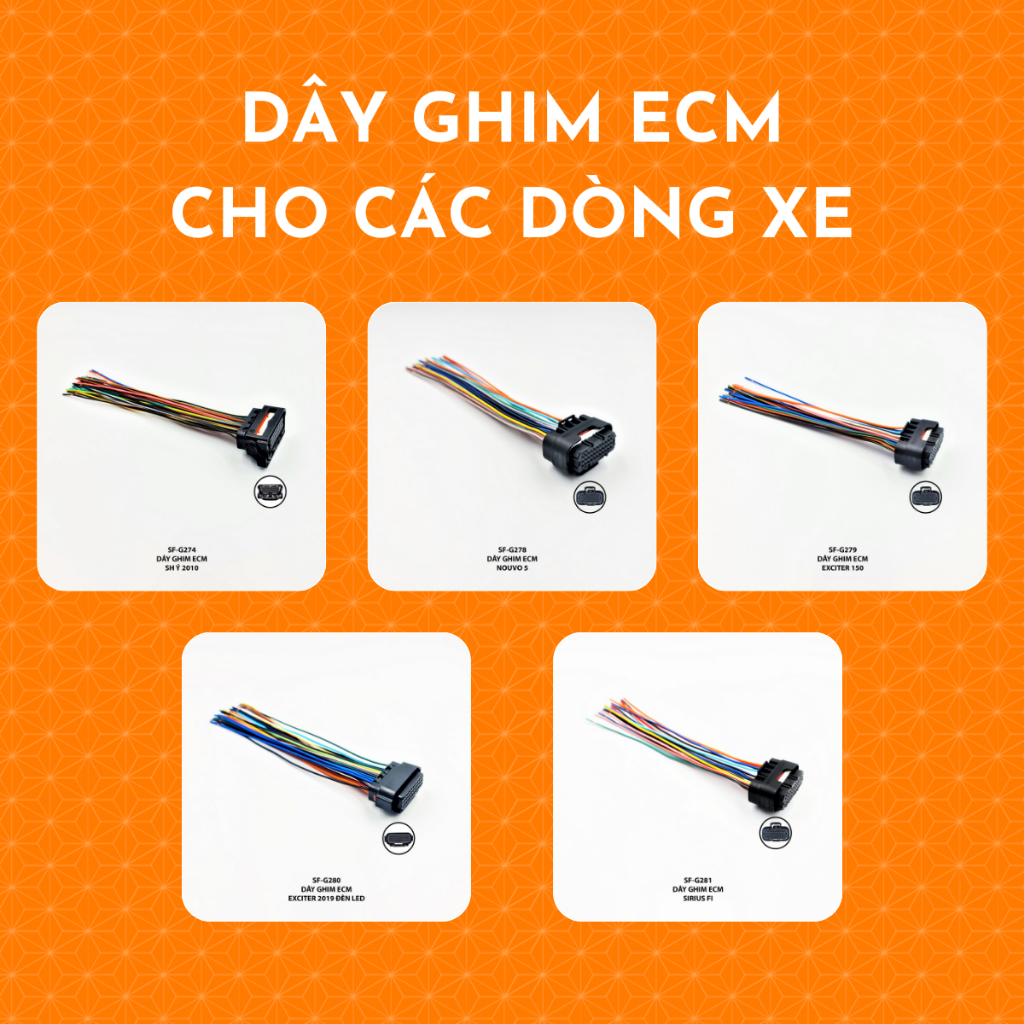 Dây ghim ECM cho nhiều dòng xe - AB, Winner, Vision, Exciter150, LEAD,...