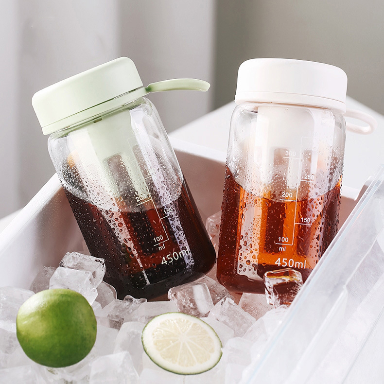 Bình nước pha trà cao cấp 450ml chịu nhiệt 120 độ (Có vạch chia ml)