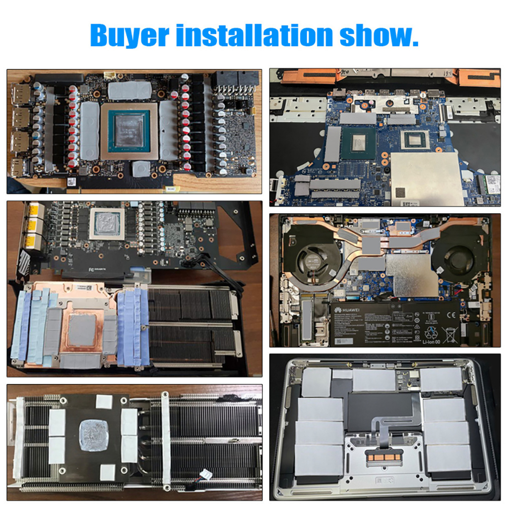 Miếng tản nhiệt cao cấp Thermal Pad SNOWMAN 13.8 W/mk chính hãng tản nhiệt GPU chipset ổ cứng SSD M.2 đối thủ của Gelid